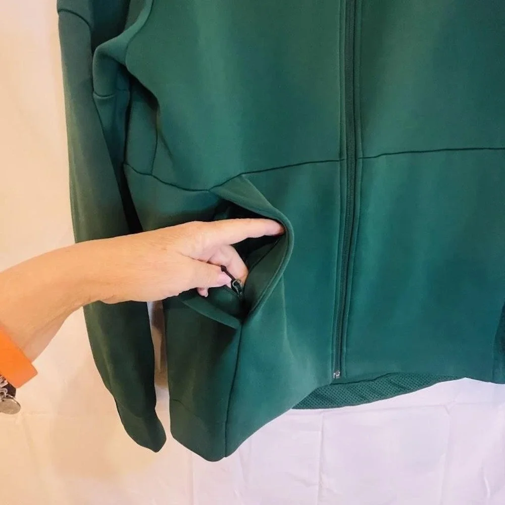Minnesota Wild Jacket Mens Large Green NHL Hockey Zip Coat Adidas‎ Pockets Logo